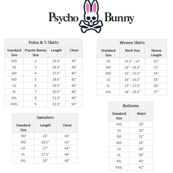 Psycho Bunny Men's Lambert Embroidered Fashion Tee Size 9 White - Picture 8 of 8